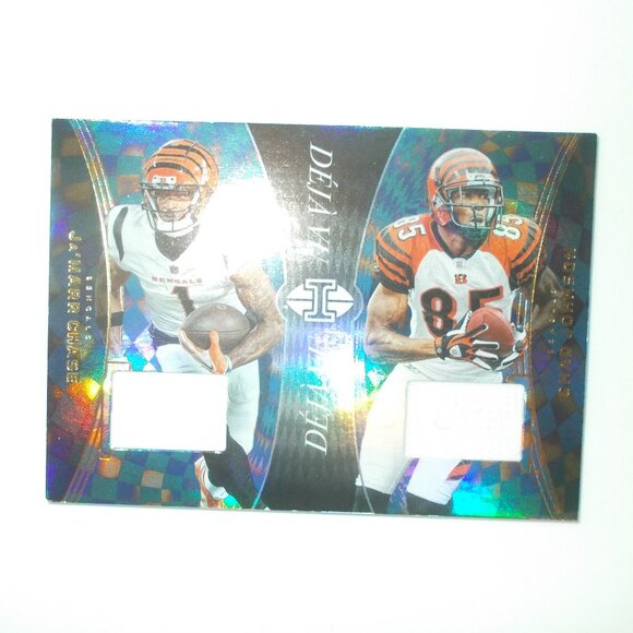 2024 Panini Football Illusions Deja Vu Ja'Marr Chase / Chad Johnson DUAL RELICS - Picture 1 of 4